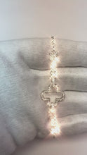 Video laden en afspelen in Gallery-weergave, Echt Diamanten Kruisen Armband 2,50 karaat Dames Witgouden Sieraden