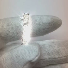 Video laden en afspelen in Gallery-weergave, Diamanten armband rond briljant geslepen 6 kt witgouden 14K sieraden