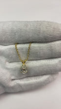 Video laden en afspelen in Gallery-weergave, 1.50 Karaat Peer Echt Diamanten Sieraden Hanger Ketting Goud