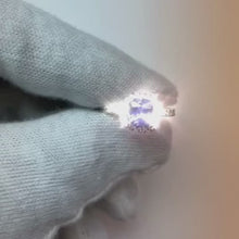 Video laden en afspelen in Gallery-weergave, Kussenvorm 2,25 karaat tanzaniet met diamanten trouwringsieraden