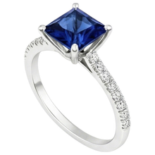 Afbeelding in Gallery-weergave laden, Natuurlijke Saffier Ring 6ct - Witgoud 14K