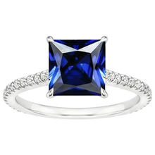 Afbeelding in Gallery-weergave laden, Natuurlijke Saffier Ring 6ct - Witgoud 14K