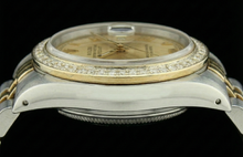 Afbeelding in Gallery-weergave laden, roestvrij staal & gouden Romeinse wijzerplaat dameshorloge Rolex Datumjust Jubileum