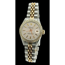 Afbeelding in Gallery-weergave laden, roestvrij staal & gouden jubileum Rolex datumjust wit Stok horloge Datumjust