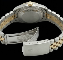 Afbeelding in Gallery-weergave laden, roestvrij staal & gouden jubileum Rolex datumjust wit Stok horloge Datumjust