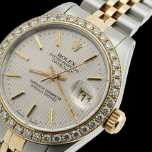 Afbeelding in Gallery-weergave laden, roestvrij staal & gouden jubileum Rolex datumjust wit Stok horloge Datumjust