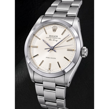 Afbeelding in Gallery-weergave laden, Rolex Air-King 5500 34mm Zilveren Wijzerplaat met Streepindexen Roestvrij Staal Horloge