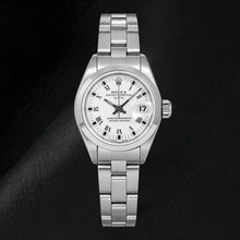 Afbeelding in Gallery-weergave laden, Rolex Date 69160 26mm Witte Romeinse Wijzerplaat Roestvrij Staal Horloge