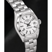Afbeelding in Gallery-weergave laden, Rolex Date 69160 26mm Witte Romeinse Wijzerplaat Roestvrij Staal Horloge