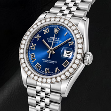 Afbeelding in Gallery-weergave laden, Rolex Datejust 116200 36mm Blauwe Romeinse Wijzerplaat Roestvrij Staal Horloge