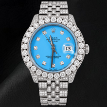 Afbeelding in Gallery-weergave laden, Rolex Datejust 116200 36mm IJsblauwe Diamanten Wijzerplaat Roestvrij Staal Horloge
