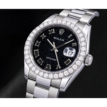 Afbeelding in Gallery-weergave laden, Rolex Datejust 116200 36mm Zwarte Jubilee Romeinse Wijzerplaat Roestvrij Staal Horloge