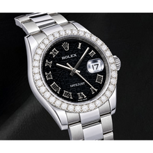 Afbeelding in Gallery-weergave laden, Rolex Datejust 116200 36mm Zwarte Jubilee Romeinse Wijzerplaat Roestvrij Staal Horloge