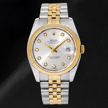 Afbeelding in Gallery-weergave laden, Rolex Datejust 116233 36mm Zilveren Diamanten Wijzerplaat Tweekleurig Horloge