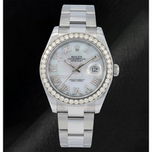 Afbeelding in Gallery-weergave laden, Rolex Datejust 116300 41 mm Wit Parelmoer Romeinse Diamanten Wijzerplaat Roestvrij Staal Horloge