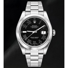 Afbeelding in Gallery-weergave laden, Rolex Datejust 116300 41mm Zwarte Romeinse Wijzerplaat Roestvrij Staal Horloge