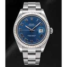 Afbeelding in Gallery-weergave laden, Rolex Datejust 116334 41mm Blauwe Romeinse Wijzerplaat Goud en Roestvrij Staal Horloge