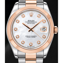 Afbeelding in Gallery-weergave laden, Rolex Datejust 126301 41 mm Wit Parelmoer Diamanten Wijzerplaat Tweekleurig Horloge