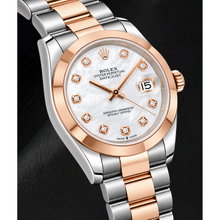 Afbeelding in Gallery-weergave laden, Rolex Datejust 126301 41 mm Wit Parelmoer Diamanten Wijzerplaat Tweekleurig Horloge