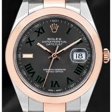 Afbeelding in Gallery-weergave laden, Rolex Datejust 126301 41mm Tweekleurig Horloge met Grijze Romeinse Wijzerplaat