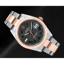 Afbeelding in Gallery-weergave laden, Rolex Datejust 126301 41mm Tweekleurig Horloge met Grijze Romeinse Wijzerplaat