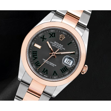 Afbeelding in Gallery-weergave laden, Rolex Datejust 126301 41mm Tweekleurig Horloge met Grijze Romeinse Wijzerplaat