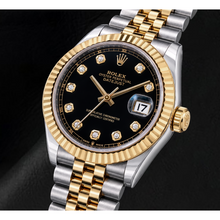 Afbeelding in Gallery-weergave laden, Rolex Datejust 126333 41mm Zwarte Diamanten Wijzerplaat Tweekleurig Horloge