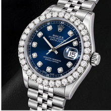 Afbeelding in Gallery-weergave laden, Rolex Datejust 16234 36mm Blauwe Diamanten Wijzerplaat Roestvrij Staal Horloge