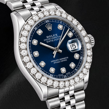 Afbeelding in Gallery-weergave laden, Rolex Datejust 16234 36mm Blauwe Diamanten Wijzerplaat Roestvrij Staal Horloge