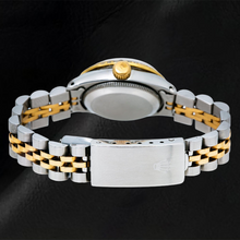 Afbeelding in Gallery-weergave laden, Rolex Datejust 26mm Blauw Parelmoer Diamanten Wijzerplaat met Diamantsnoer Tweekleurig Horloge met Jubilee-armband