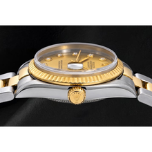 Afbeelding in Gallery-weergave laden, Rolex Datejust 31mm 68243 Champagne Diamanten Wijzerplaat Gekartelde Lunette Tweekleurig Horloge