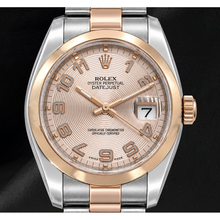 Afbeelding in Gallery-weergave laden, Rolex Datejust 36mm 116201 Roze Concentrische Arabische Wijzerplaat Tweekleurig Horloge