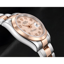 Afbeelding in Gallery-weergave laden, Rolex Datejust 36mm 116201 Roze Concentrische Arabische Wijzerplaat Tweekleurig Horloge