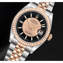 Afbeelding in Gallery-weergave laden, Rolex Datejust 36mm 116231 Zwarte Wijzerplaat Roségoud en Roestvrij Staal Horloge