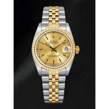 Afbeelding in Gallery-weergave laden, Rolex Datejust 68273 31mm Champagne Wijzerplaat met Streepindexen Tweekleurig Horloge