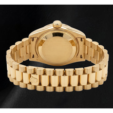 Afbeelding in Gallery-weergave laden, Rolex Datejust 68278 31mm Zwarte Fabrieks Diamanten Wijzerplaat Geelgoud Horloge