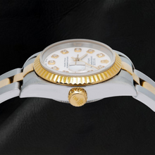 Afbeelding in Gallery-weergave laden, Rolex Datejust 6917 26mm Witte Diamanten Wijzerplaat Tweekleurig Oyster-armband Horloge
