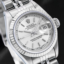 Afbeelding in Gallery-weergave laden, Rolex Datejust 6917 26mm Zilveren Wijzerplaat met Streepindexen Roestvrij Staal Jubilee-armband Horloge