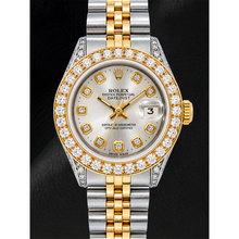 Afbeelding in Gallery-weergave laden, Rolex Datejust 69173 26 mm Zilveren Diamanten Wijzerplaat Tweekleurig Jubilee-armband Horloge