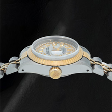 Afbeelding in Gallery-weergave laden, Rolex Datejust 69173 26mm Wit Parelmoer String Diamanten Wijzerplaat Tweekleurig Jubilee-armband Horloge