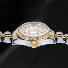 Afbeelding in Gallery-weergave laden, Rolex Datejust 69173 26mm Wit Parelmoer String Diamanten Wijzerplaat Tweekleurig Jubilee-armband Horloge