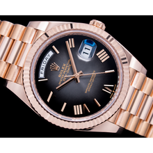 Afbeelding in Gallery-weergave laden, Rolex Day-Date 228235 40 mm Roségoud Horloge met Zwarte Romeinse Wijzerplaat