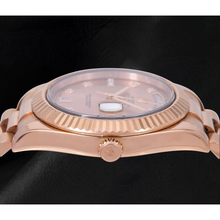 Afbeelding in Gallery-weergave laden, Rolex Day Date II 218235 41mm Zalmkleurige Diamanten Wijzerplaat Roségoud Horloge