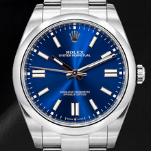 Afbeelding in Gallery-weergave laden, Rolex Oyster Perpetual 124300 41 mm Blauwe Lichtgevende Wijzerplaat Roestvrij Staal Horloge