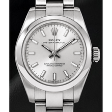 Afbeelding in Gallery-weergave laden, Rolex Oyster Perpetual 176200 26mm Zilveren Lichtgevende Wijzerplaat Roestvrij Staal Horloge