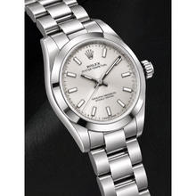 Afbeelding in Gallery-weergave laden, Rolex Oyster Perpetual 176200 26mm Zilveren Lichtgevende Wijzerplaat Roestvrij Staal Horloge