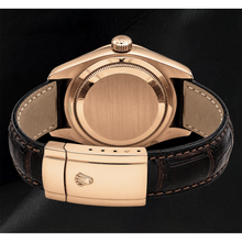 Afbeelding in Gallery-weergave laden, Rolex Sky-Dweller 326135 42mm Witte Wijzerplaat Roségoud en Bruine Leren Band Horloge