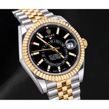 Afbeelding in Gallery-weergave laden, Rolex Sky-Dweller 326933 42 mm Tweekleurig Horloge met Zwarte Lichtgevende Wijzerplaat