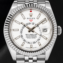 Afbeelding in Gallery-weergave laden, Rolex Sky-Dweller 336934 42mm Roestvrij Staal Horloge met Witte Lichtgevende Wijzerplaat