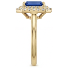 Afbeelding in Gallery-weergave laden, Fijn Royal Blue Saffier Edelsteen Ring 4 karaat – hoekaanzicht